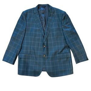 Brooks Brothers Blue Traditional Fit Italian Wool Blue Sport Coat